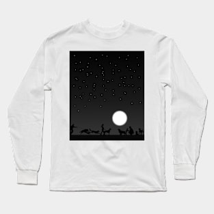 DOGS AND MOON Long Sleeve T-Shirt